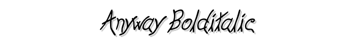 Anyway BoldItalic font